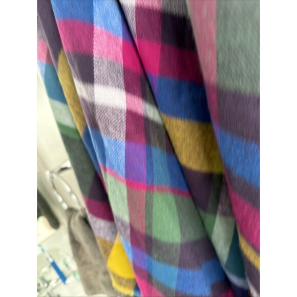 Soft Surrounings Kimono Style Shawl NWT Oodles Plaid Topper Izmir Purple - Picture 3 of 6